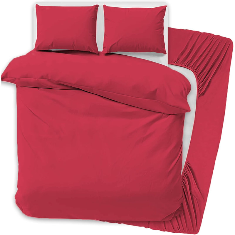 Microfiber Solid Colour Duvet Cover Set