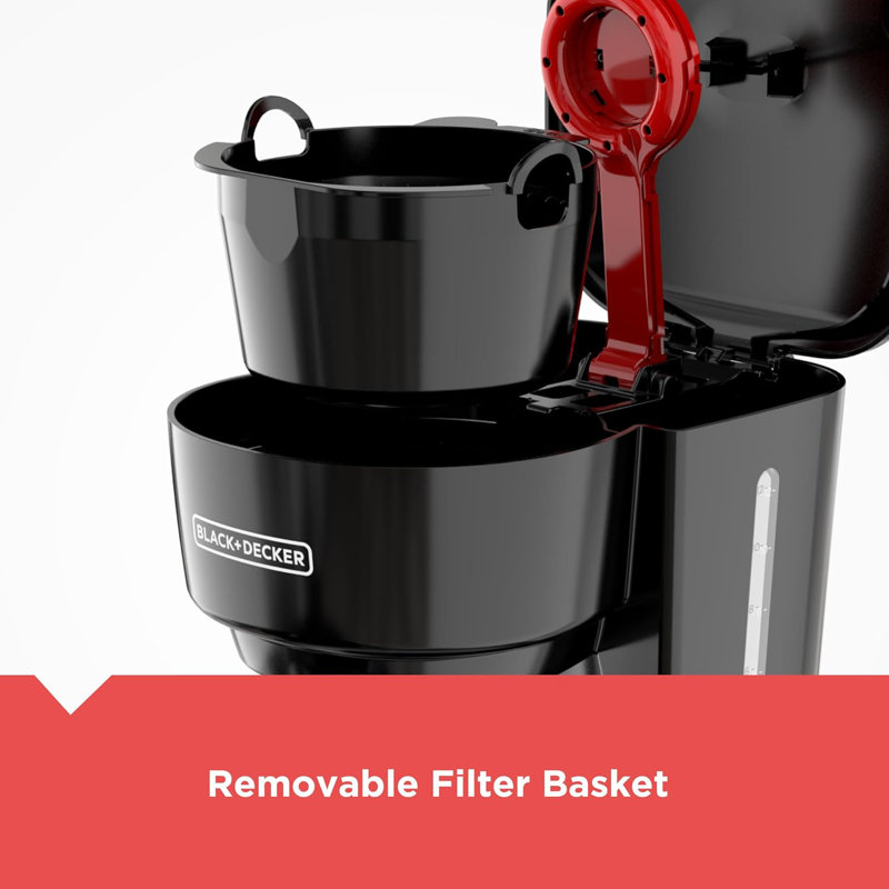 BLACK+DECKER 12-Cup Coffee Maker with Easy On/Off Switch, Easy Pour, Non- Drip Carafe with Removable Filter Basket, Vortex Technology, Black &  Reviews | Wayfair