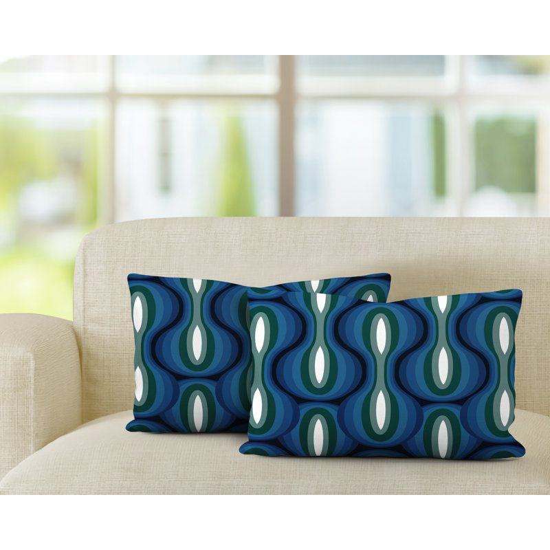 Outdoor Reversible Throw Pillow, Emerald