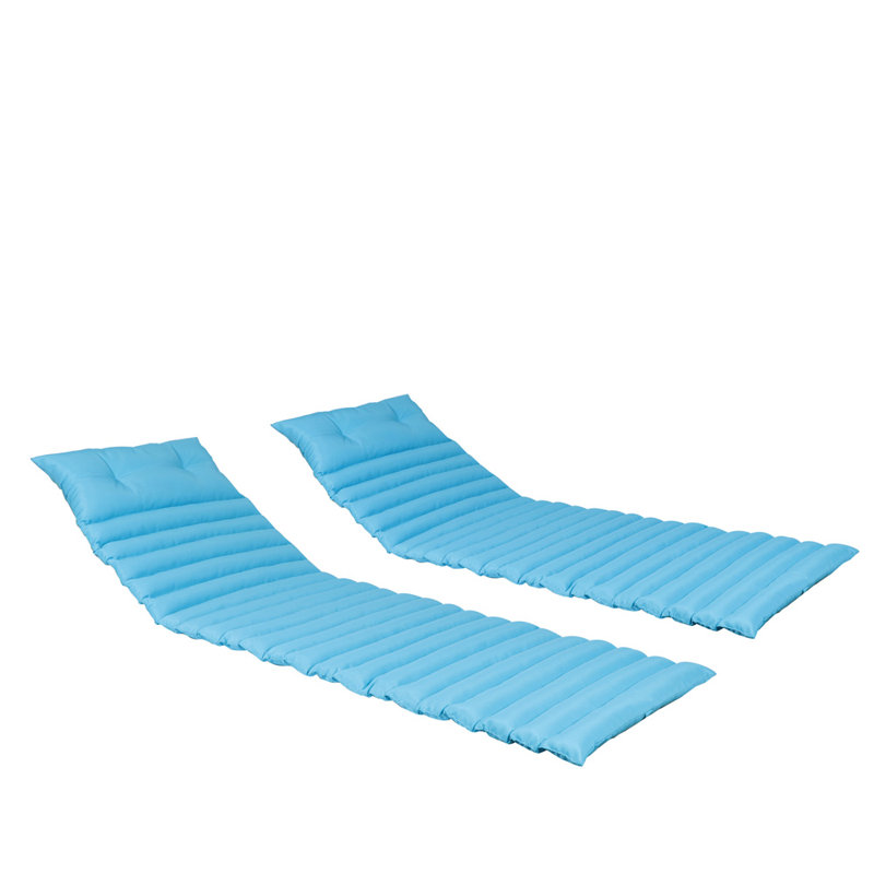 Ensemble de 2 coussins de chaise d'extérieur 72,83 po x 23,62 po, Bleu ciel