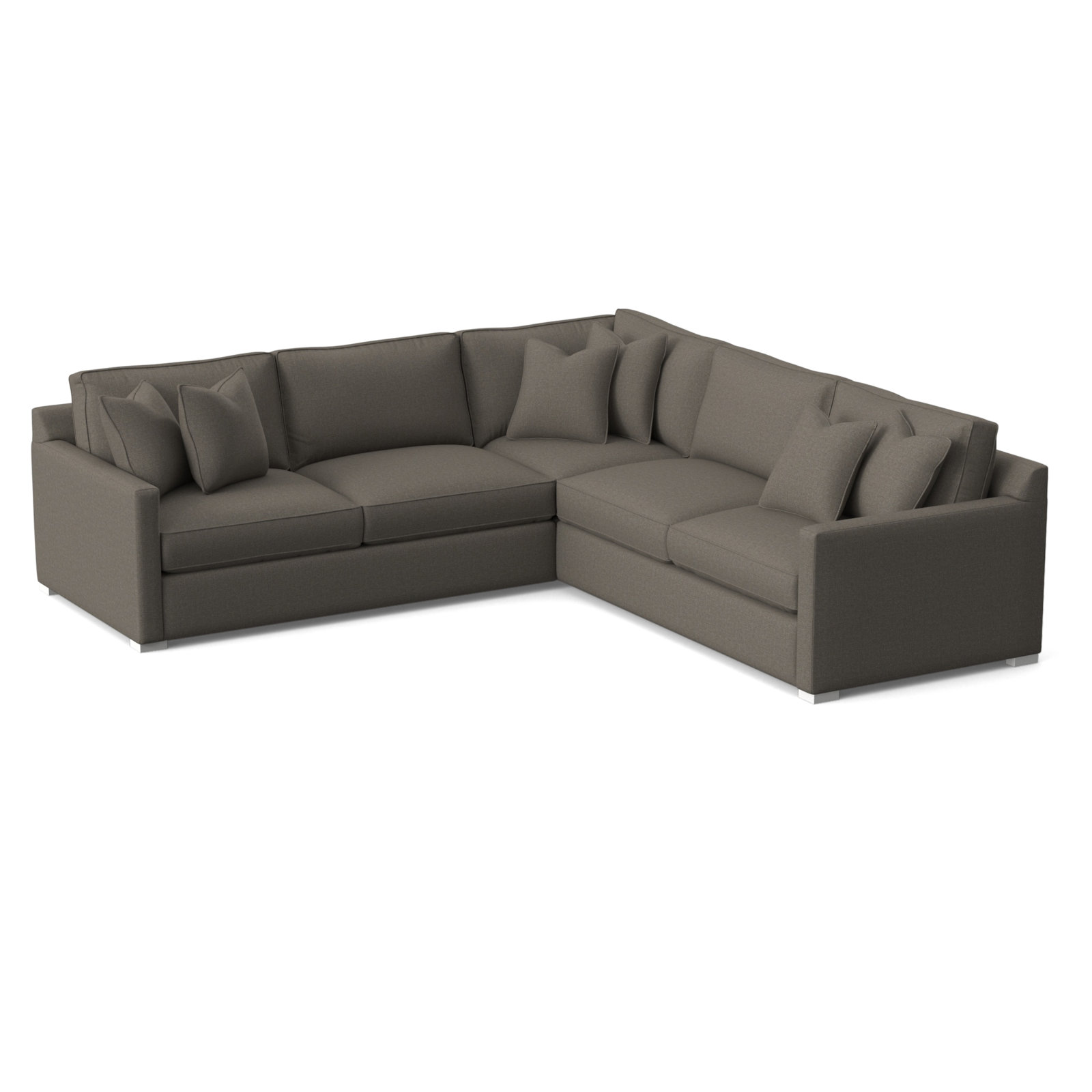 Bel-Air L-Sectional, Gray Sugar Performance; 0863-84, Frost White