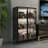 3-Tier Glass Door Display Case With LED Light