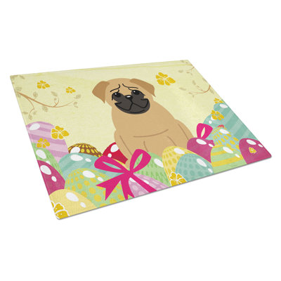 The Holiday Aisle Saroyan Glass Pug Cutting Board