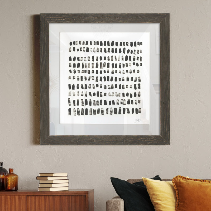 " Mixed Signals I " Painting Print, Gray Framed, 31.5" H x 31.5" W x 1.5" D