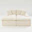 Chaise longue double en velours Turtle-683671758