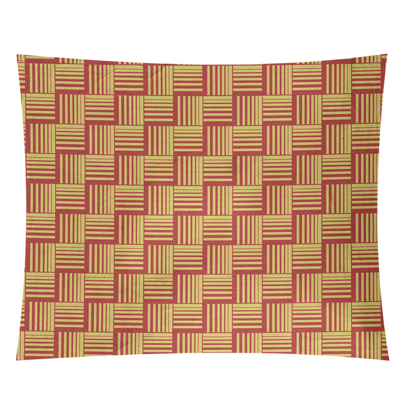 Tapisserie, Rouge/jaune, H 51 po x l 60 po