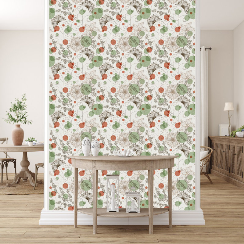 Panneau de papier peint adhésif à pois L 18,75 pi x l 25 po