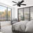 Honeywell Carnegie 52 Inch Indoor Ceiling Fan with LED Light Kit and Remote Control, Dual Mount, 3-Speed AC Motor
