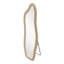 2-in-1 Artsy Wavy Velvet Full Length Dressing Mirror with U-Shaped Stand, Freestanding & Wall-Mounted Fluffy Asymmetrical Floor Mirror, Black, Gold & White-2080905440-2080905444