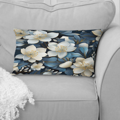 Coussin Artistic Blue Magnolia Essence Beauty