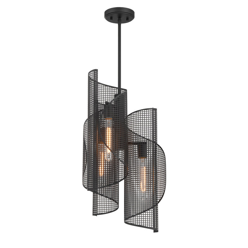 Hillbourne 3-Light Pendant in Matte Black, Matte Black, Black