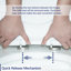 Elongated White Toilet Seat With Quick-Release Hinges