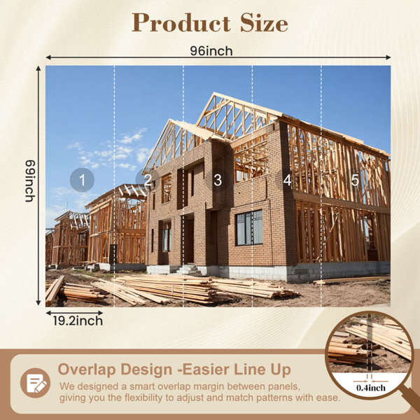 Red Barrel Studio Peel and Stick Wallpaper New homes houses Lumber ...