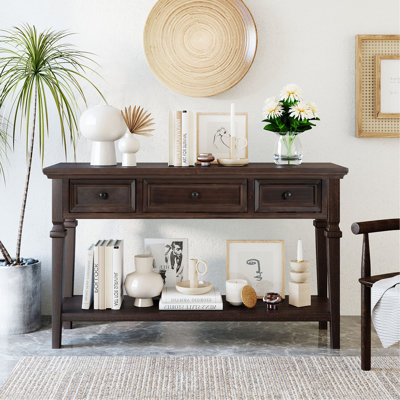 Console Shade avec 3 tiroirs et tablette ouverte