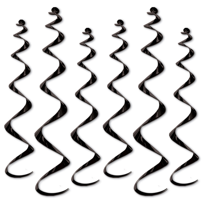 Twirly Whirlys - paquet de 6, Noir