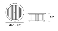Essex Outdoor Round Teak Coffee Table