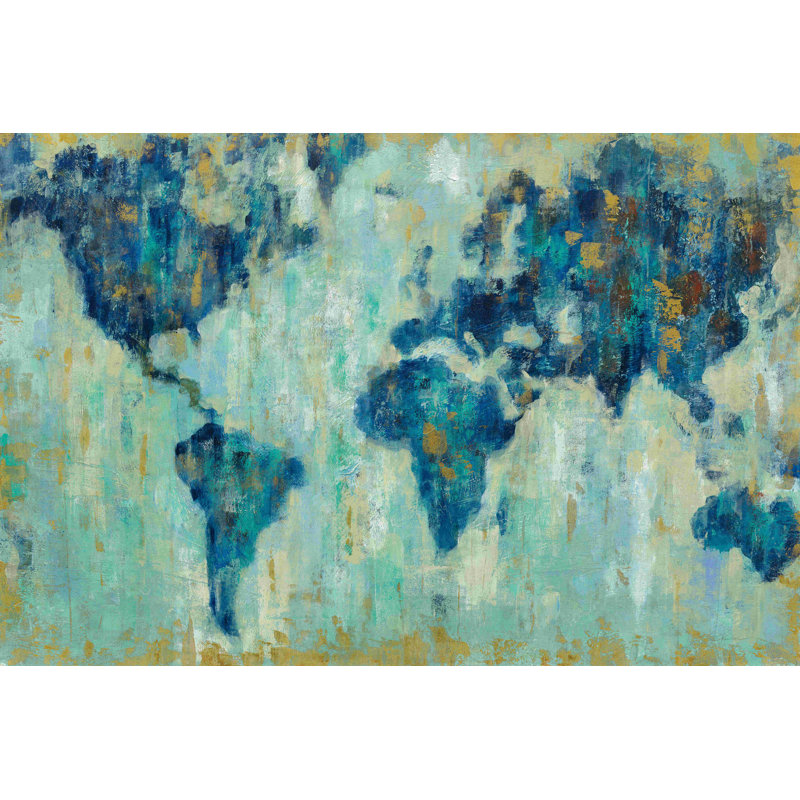 Carte du monde, H 12 po x l 18 po
