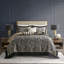 Ensemble de couvre-lit traditionnel 5 pièces en coton brodé jacquard noir, taille Queen-136111560-136111562