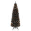 Arbre de Noël artificiel noir de 6 pi, arbre des Fêtes, arbre d'Halloween avec lumières préinstallées et branches à charnière automatique-508165675