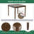 Elegant 5-Piece Modern Dining Set with MDF and Birch Veneer