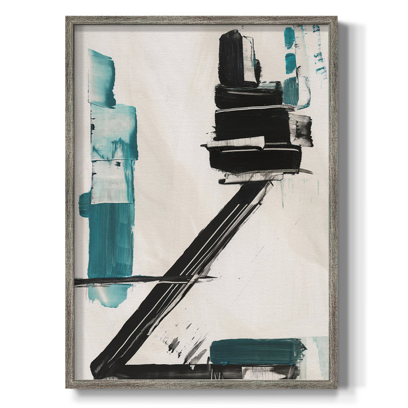 «Geometric Notes IV», reproduction encadrée - bois massif, H 11 po x l 9 po