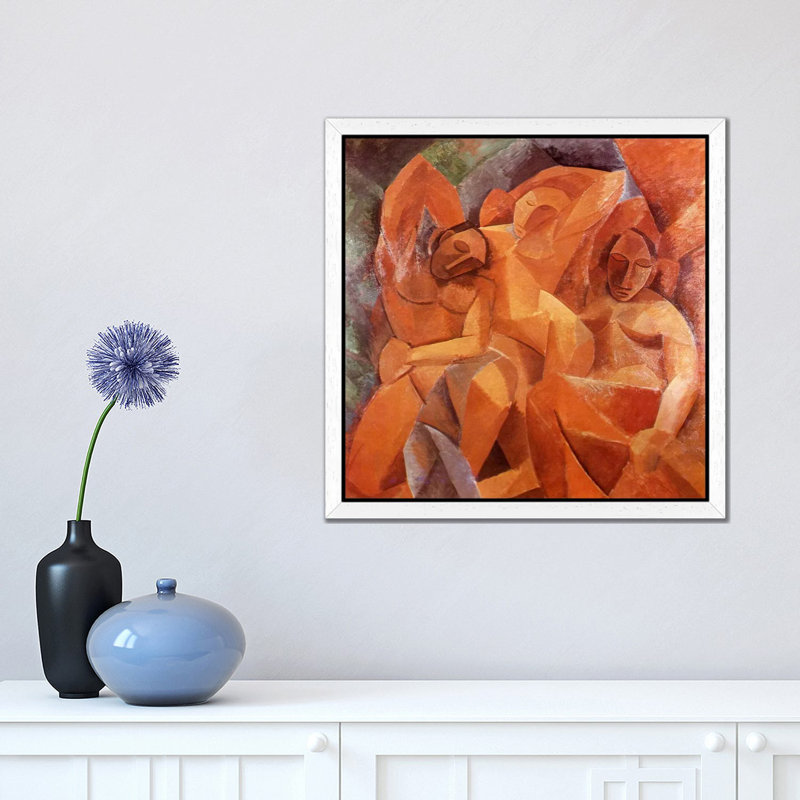 Three Women by Pablo Picasso - Wrapped Canvas Painting, White Framed, 45.72 cm H x 45.72 cm W