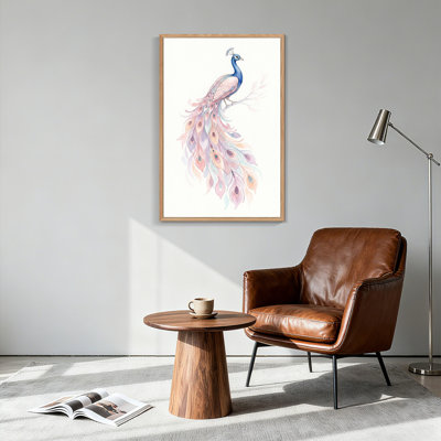 Ensemble de 1 tableau sur toile « Paon »