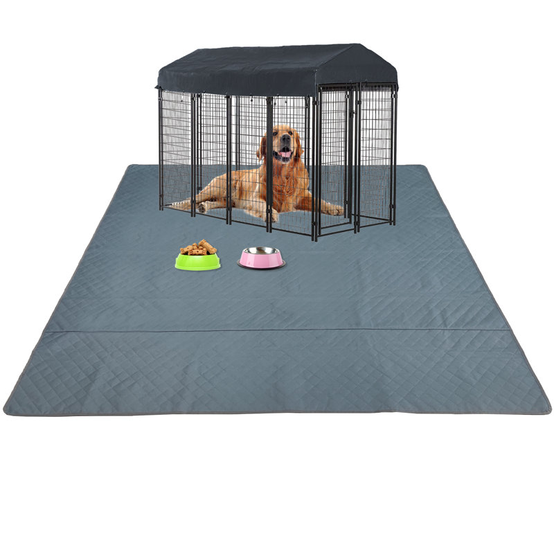 Tapis / coussin pour animal de compagnie robuste et imperméable lavable, Gris, 48 po x 48 po