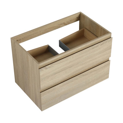 Wall-Mounted Wood Bathroom Vanity
