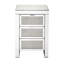 Table de chevet 3 tiroirs en argent