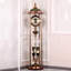 Horloge de plancher rétro en alliage élégant avec porte-bouteilles et porte-bouteilles