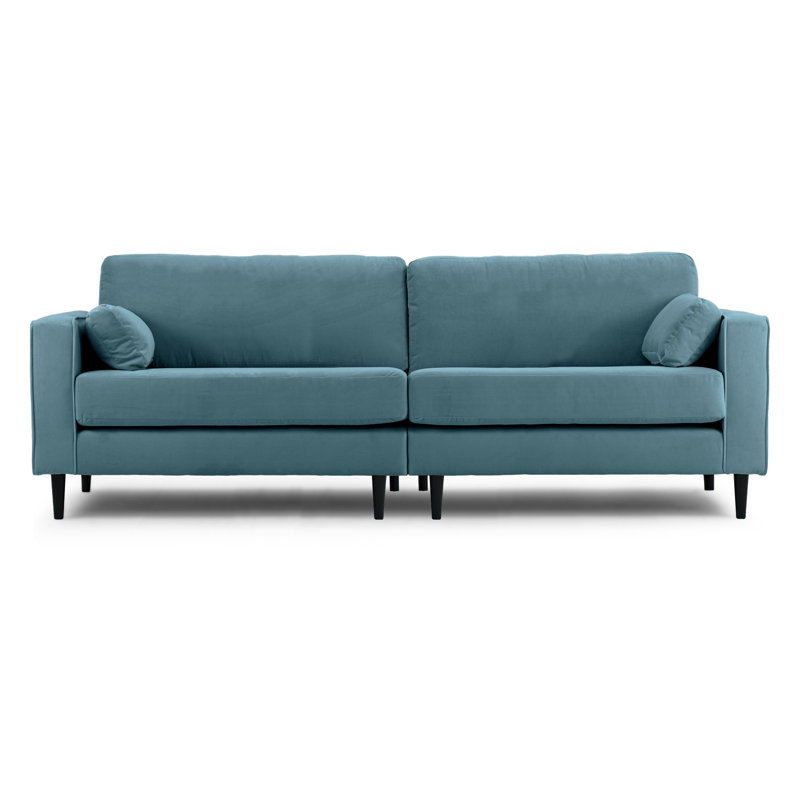 Millerville 4 Seater Velvet Sofa, Petrol