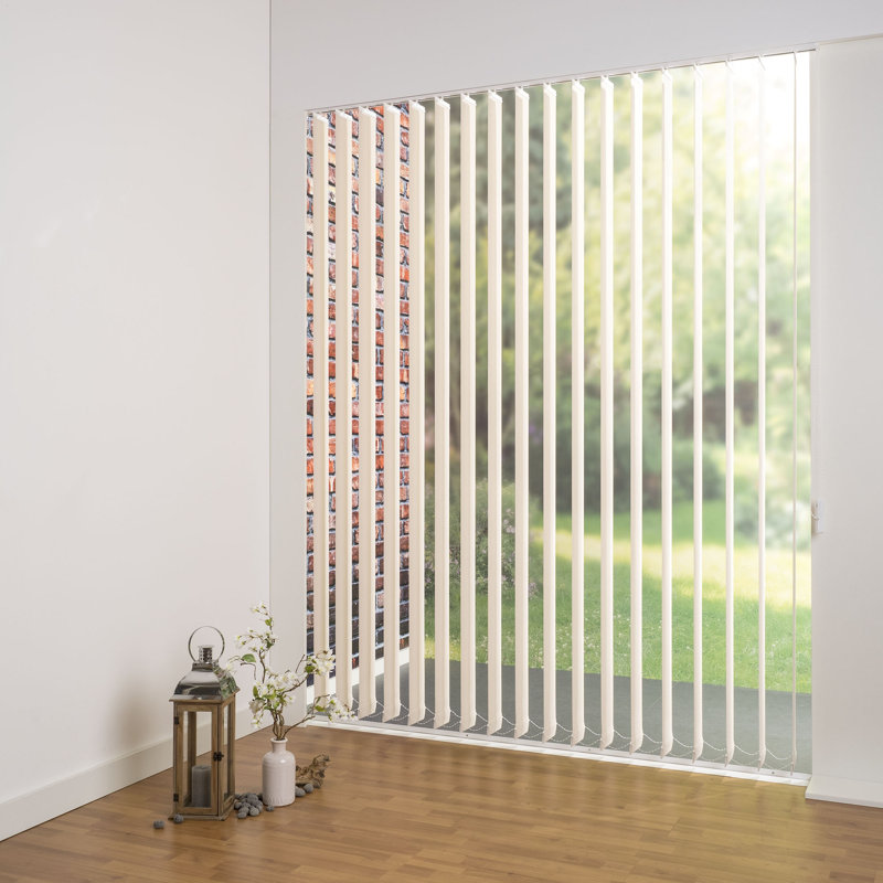 Blackout Vertical Blind, 250cm L x 220cm W, 12.7cm, Beige