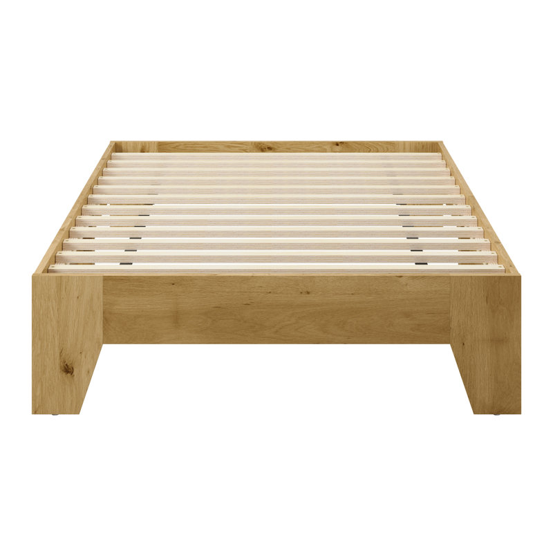 Lit plateforme en bois avec lattes, Lit simple