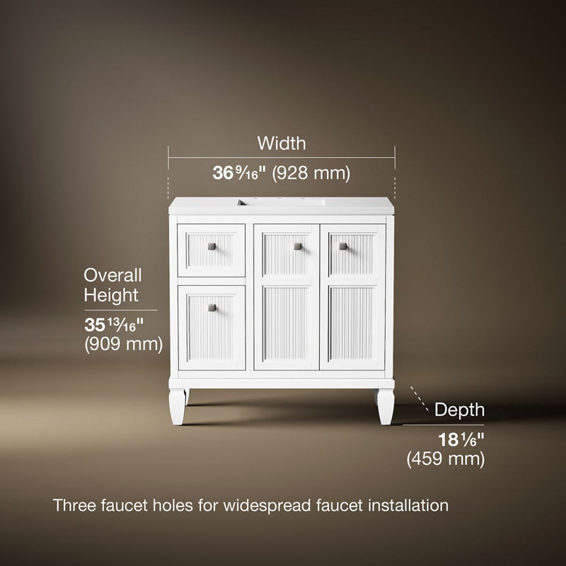 Ensemble de meuble-lavabo 36 po Hearthaven, Blanc