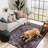 Vintage Burgundy Area Rugs 8x10ft, Washable Rug Non Slip, Low-Pile Soft Distressed Floor Mat for Living Room, Bedroom, Kitchen, Office, Dorm, Dinning Room-75374286