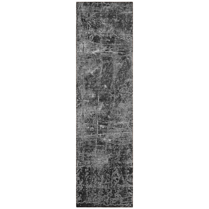 Tapis de couloir d'extérieur 8 po gris