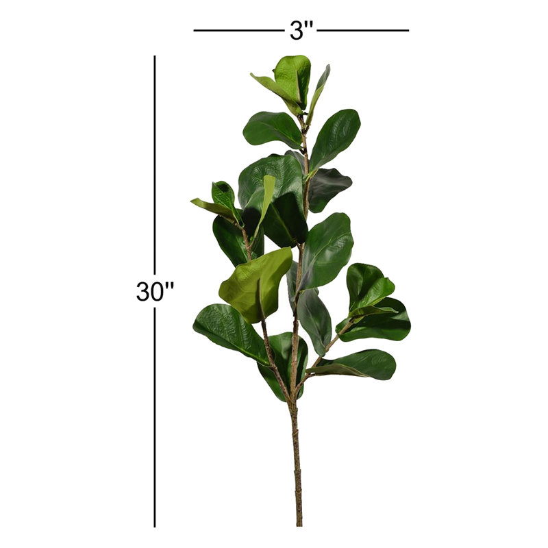 30'' Faux Fiddle Leaf Fig Branch