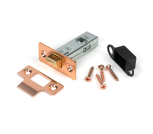 Tubular Mortice Latch, Polished Bronze