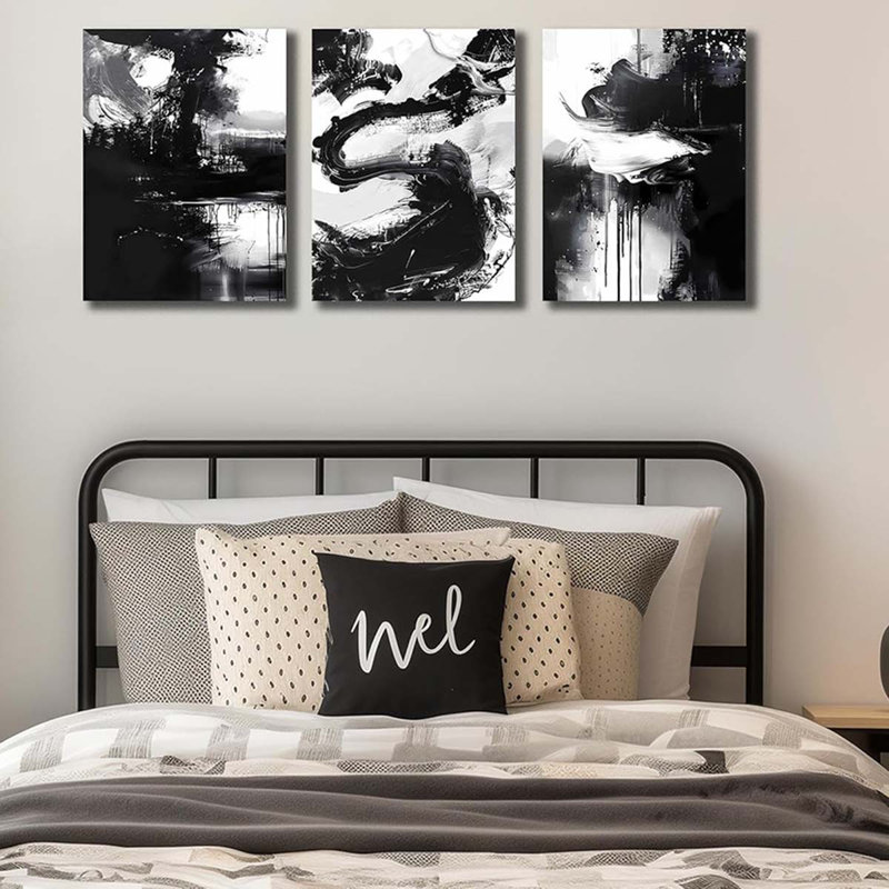 3 Piece Wrapped Canvas Print, 40 cm H x 90 cm W