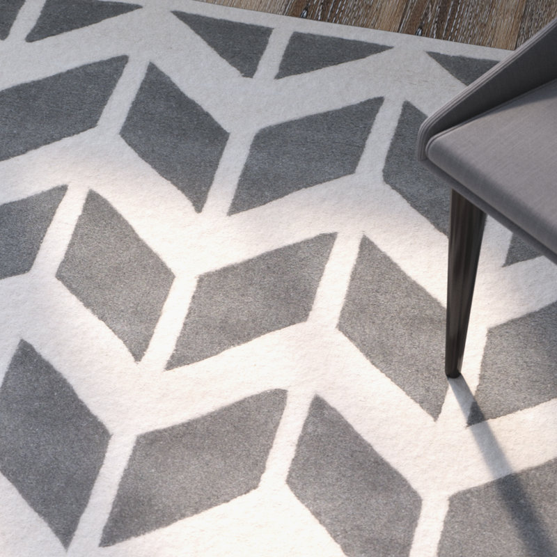 Chatham Hand Tufted Wool Chevron Rug, Runner 2'3" x 7'