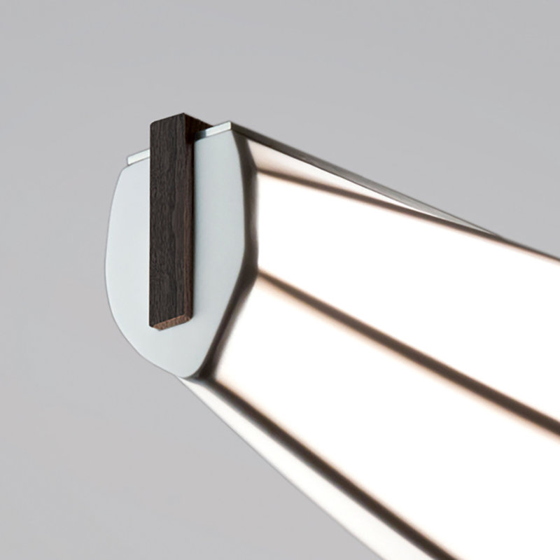 Lenis 1 - Light Pendant, 2700K, 120V, Dark Stained Walnut