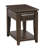 Mahogany Traditional Chairside Table W/ Storage