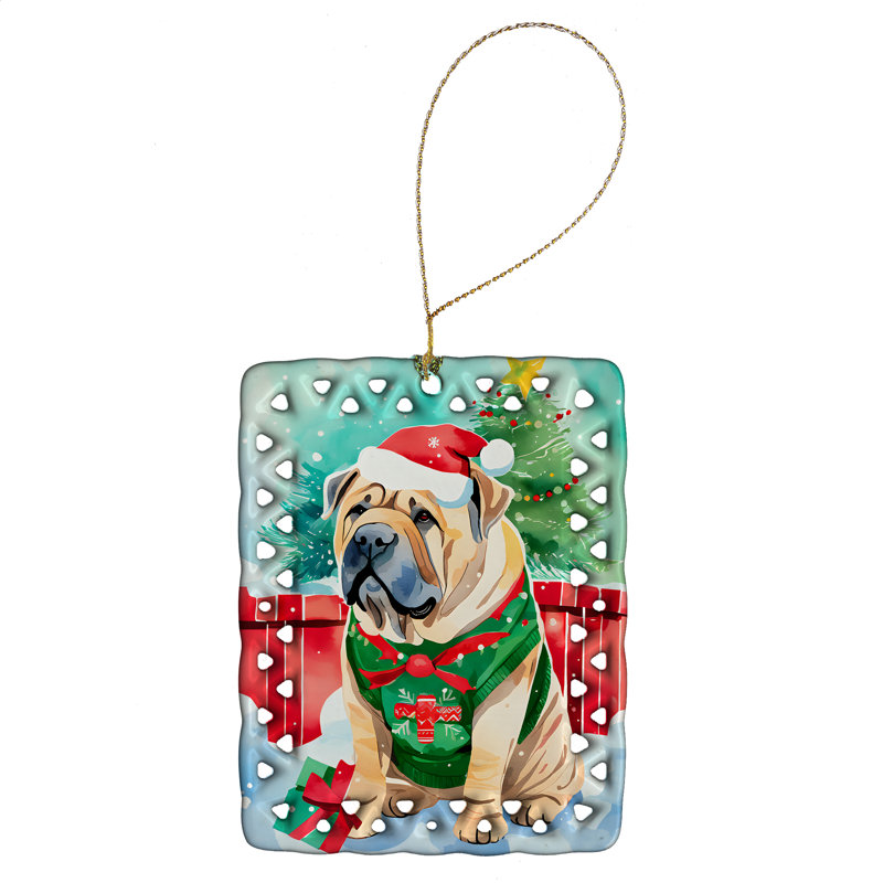 Ornement en porcelaine Shar Pei Christmas, Shar Pei 3648