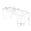 Bureau rectangulaire blanc massif en bois manufacturé avec 2 tiroirs-109580555