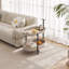 Table d'appoint roulante avec roulettes, ovale