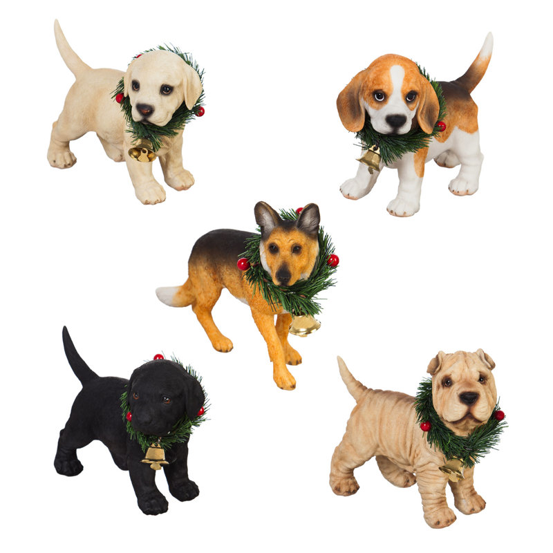 Ensemble 5 pièces pour chien en polyrésine