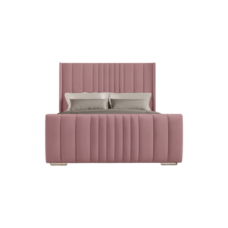 Schwamm Upholstered Bed Frame, Lilac, Kingsize (5')