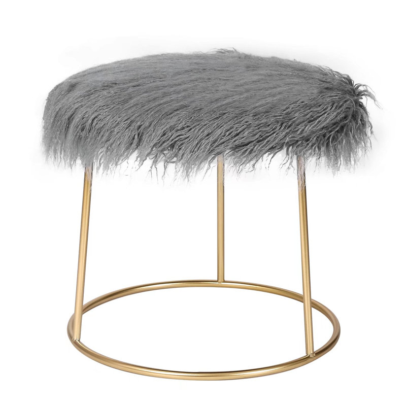 Tabouret de coiffeuse Penne, Gris