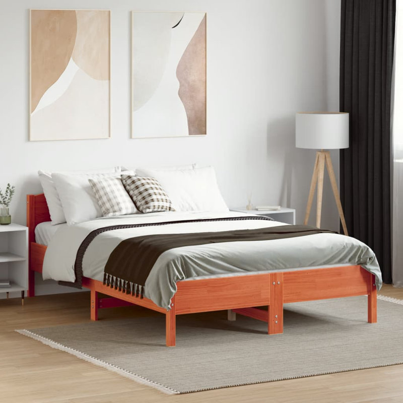 Jessamine Solid Wood Bed, Small Double (4')
